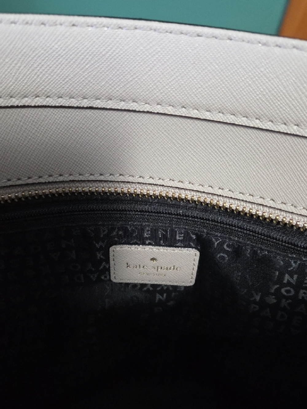 Kate Spade Black and Taupe Colorblock Tote Bag - Picture 3 of 5